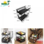 �tag�re de rangement support pour �vier sous plan support de rangement panier coulissant � deux niveaux ...