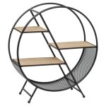 Étagère ronde - l 50 x l 18 x h 555 cm - noir Étagère ronde - l 50 x l 18 x h 555 cm - noir