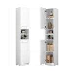 tagre de salle de bain blanche moderne sur pied colonne haute de style scandinave 180 cm