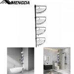 tagre salle de bain tlescopique - mengda - 4 couches - 190  310 cm - angle sans percage - acier inoxydable ...