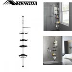 Étagère salle de bain télescopique - mengda - Étagère de douche réglable en hauteur - hauteur105 - 310cm ... Étagère salle de bain télescopique - mengda - Étagère de douche réglable en hauteur - hauteur105 - 310cm ...