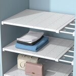 �tag�res t�lescopiques r�glables 38?60 cm sans clous pour armoire / cuisine / salle de bain largeur 35 ...