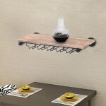 �tag�re � verres � vin en bois - support de placement mural suspendu - pour cuisine bar pieces detachees ...