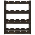 tagre  vin range bouteille casier  bouteilles pour 16 bouteilles noir bois pin solide sqzr525419 ...