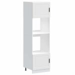 (solde dt)armoires de four / colonne de cuisine - 2 pcs porto - pieds rglable - blanc bois dingnierie ...