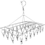 tendoir chaussettes schoir  linge avec 36 pinces coupe - vent etendage linge pour sous - vtements ...