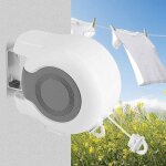 Etendoir linge extensible exterieurséchoir mural fil linge rétractable À fixation avec 2 corde À linge ... Etendoir linge extensible exterieurséchoir mural fil linge rétractable À fixation avec 2 corde À linge ...