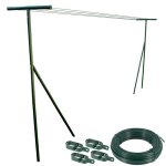Etendoir � linge ext�rieur de jardin - longueur max 6m entre poteaux - acier laqu� - 30m de c�bles acier ...