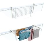 tendoir  linge de garde - corps extrieur rsistant en acier inoxydable et aluminium - foxydry duo ...