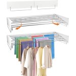 Etendoir linge interieur mural etendoir mural pliable sechoir linge mural avec 6 barres de s�chage gain ...