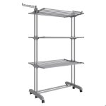 �tendoir � linge s�choir mobile � 4 niveaux avec roulettes pliable 635 x 1255 x 173 cm grande capacit� ...