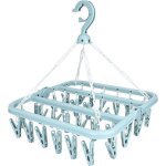 Étendoir à linge à suspendre avec 32 pinces en à l?épreuve du vent séchoir chaussettes pliable lingerie ... Étendoir à linge à suspendre avec 32 pinces en à l?épreuve du vent séchoir chaussettes pliable lingerie ...