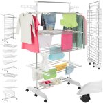 Etendoir - tectake - tancarville � roulettes odelia pliable sur 4 niveaux r�glables en hauteur