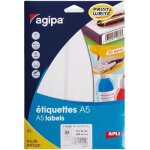 Etiquette adhesive a5 15x50 - tui 384 - agipa - blanc - mixte