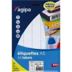 Etiquettes blanches multi - usages - agipa - 97x46 arrondies