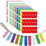 tiquettes de cble autocollantes 300 pices imprenables et rsistants dchirure 10 couleurs 10 feuilles ...