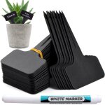 �tiquettes de jardin en t - 100 marqueurs plastiques noirs pour pots et potager