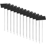 �tiquettes de plantes - aimoonsa - 12 pi�ces - acier inoxydable rev�tement titane - 27 cm - noir