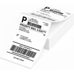 �tiquettes thermiques autocollantes pli�es 4x6 pouces - 100 �tiquettes pour imprimantes de bureau format ...