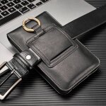 �tui de ceinture pour hommes pochette de ceinture en cuir pour t�l�phone portable pour universel (noir) ...