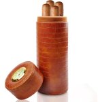 �tui cigares cuir 3 cigares hygrom�tre humidor poche voyage compact premium portable