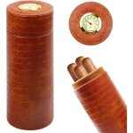 tui cigare cuir hygromtre doublure cdre portable 5 - 7 cigares accessoire homme cave voyage