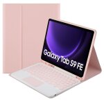 �tui clavier bluetooth avec pav� tactile pour galaxy tab s9 fe (rose)