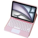 �tui clavier bluetooth avec pav� tactile pour ipad air 13 gen6 (rose)