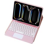 �tui clavier bluetooth avec pav� tactile pour ipad pro 11 gen5 (rose)