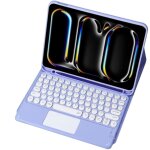 �tui clavier bluetooth avec pav� tactile pour ipad pro 11 gen5 (violet)