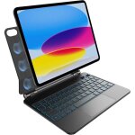 �tui clavier pour ipad a16 2025 et ipad 10e g�n�ration 2022r�tro�clairage 7 couleurspav� tactile multi ...