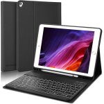 Etui clavier r�tro - �clair� pour ipad 10. 2 pouces 9�me g�n�ration 2021 / ipad 8�me 2020 / ipad 7�me ...