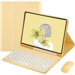 �tui clavier avec souris pour ipad 9 / 8 / 7 et pro 105 clavier r�tro � touches rondes label