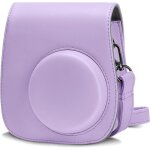 tui en cuir pu pour appareil photo instantan instax mini 11 (violet)