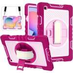 Etui �l�gant - nikcorp - samsung galaxy tab s6 lite - rose chic - sangle de port�e - protection optimale ...
