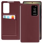 �tui fen�tre pour samsung galaxy s25 ultra avec clapet porte - carte bordeaux