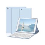 �tui ipad bleu clair avec clavier bluetooth d�tachable ? compatible ipad air 3 / pro 10. 5 / ipad 10. ...