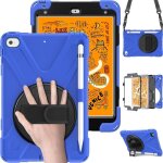 �tui pour ipad mini 4 / 5 - nikcorp - bleu - support int�gr� - bandouli�re r�glable - protection optimale ...