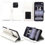 Etui portefeuille blanc xiaomi redmi note 14 5g - housse pochette protection xiaomi redmi note 14 5g