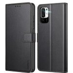 �tui de protection � rabat pour redmi note 10 5g cuir portefeuille noir