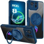 �tui pour rog phone 8 rog 8 pro (2024) coque magn�tique case avec support � rotatif � 360 degr�s transparent ...