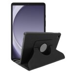 Etui rotatif en simili cuir pour samsung galaxy tab a9 8. 7 sm - x110 sm - x115 - noir - yuan yuan -