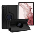Etui rotatif en simili cuir pour tablette samsung galaxy tab s8 11 (5g) - noir - yuan yuan