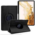 Etui rotatif en simili cuir pour tablette samsung galaxy tab s8 plus 12. 4 (5g) - noir - yuan yuan