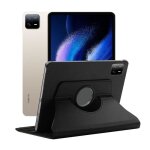Etui rotatif en simili cuir pour xiaomi pad 6 11 - noir - yuan yuan