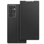 tui pour smartphone - akashi - samsung galaxy s22 ultra - simili cuir noir - support vido - porte - ...
