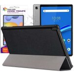 Etui en simili cuir + verre tremp pour lenovo tab p11 plus za940124se 11 - noir - yuan yuan