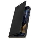 Étui pour smartphone - motorola - moto e15 / g05 - cuir vegan - noir - support vidéo Étui pour smartphone - motorola - moto e15 / g05 - cuir vegan - noir - support vidéo