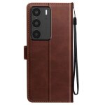 tui pour smartphone - realme - c75 et 14x - marron - simili cuir - support vido