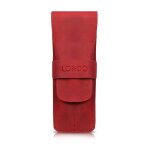 Etui a stylo londo - otto447 - etui a stylos en cuir veritable a deux compartiments avec housse (rouge) ...